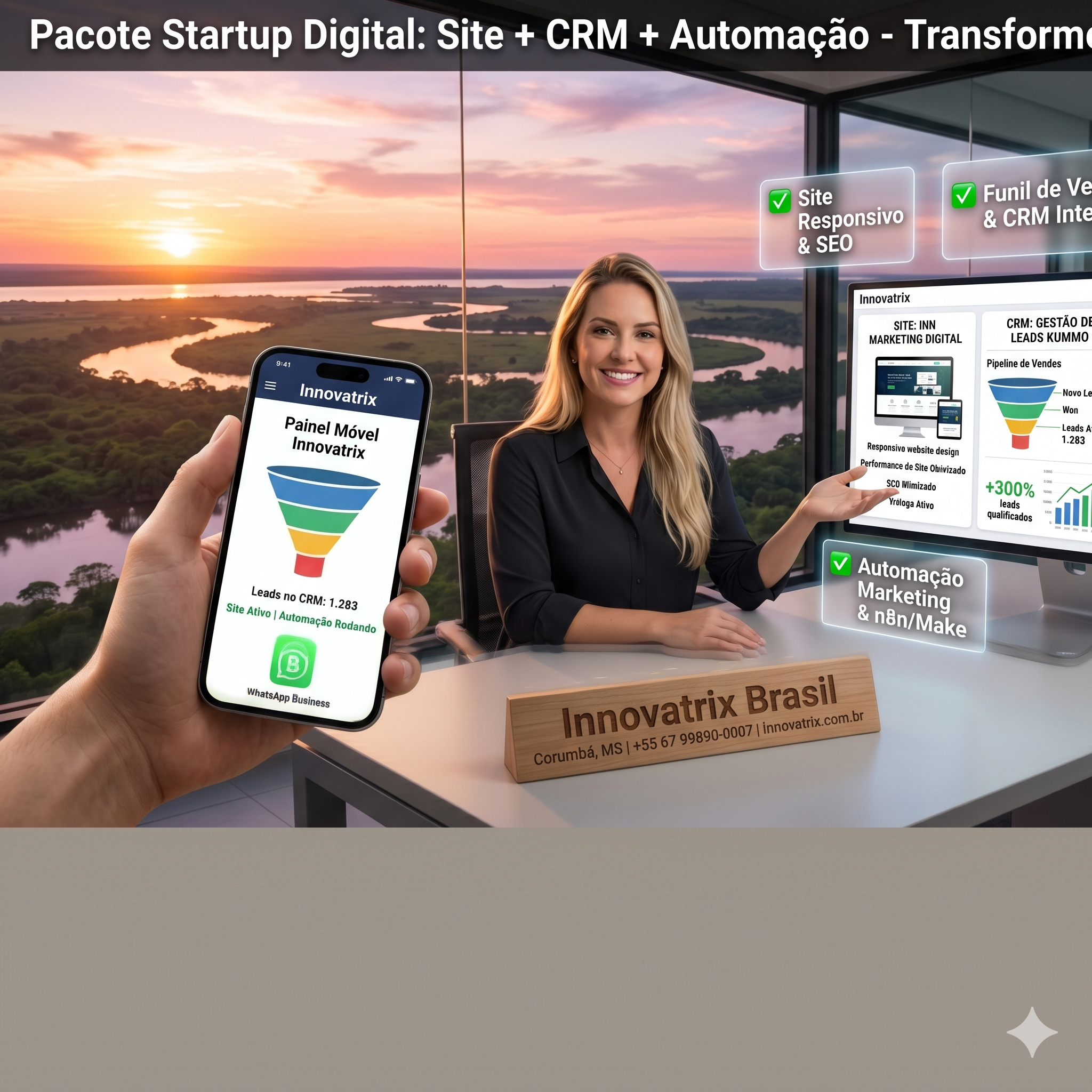 Site + CRM + Automação para Vendas pelo WhatsApp